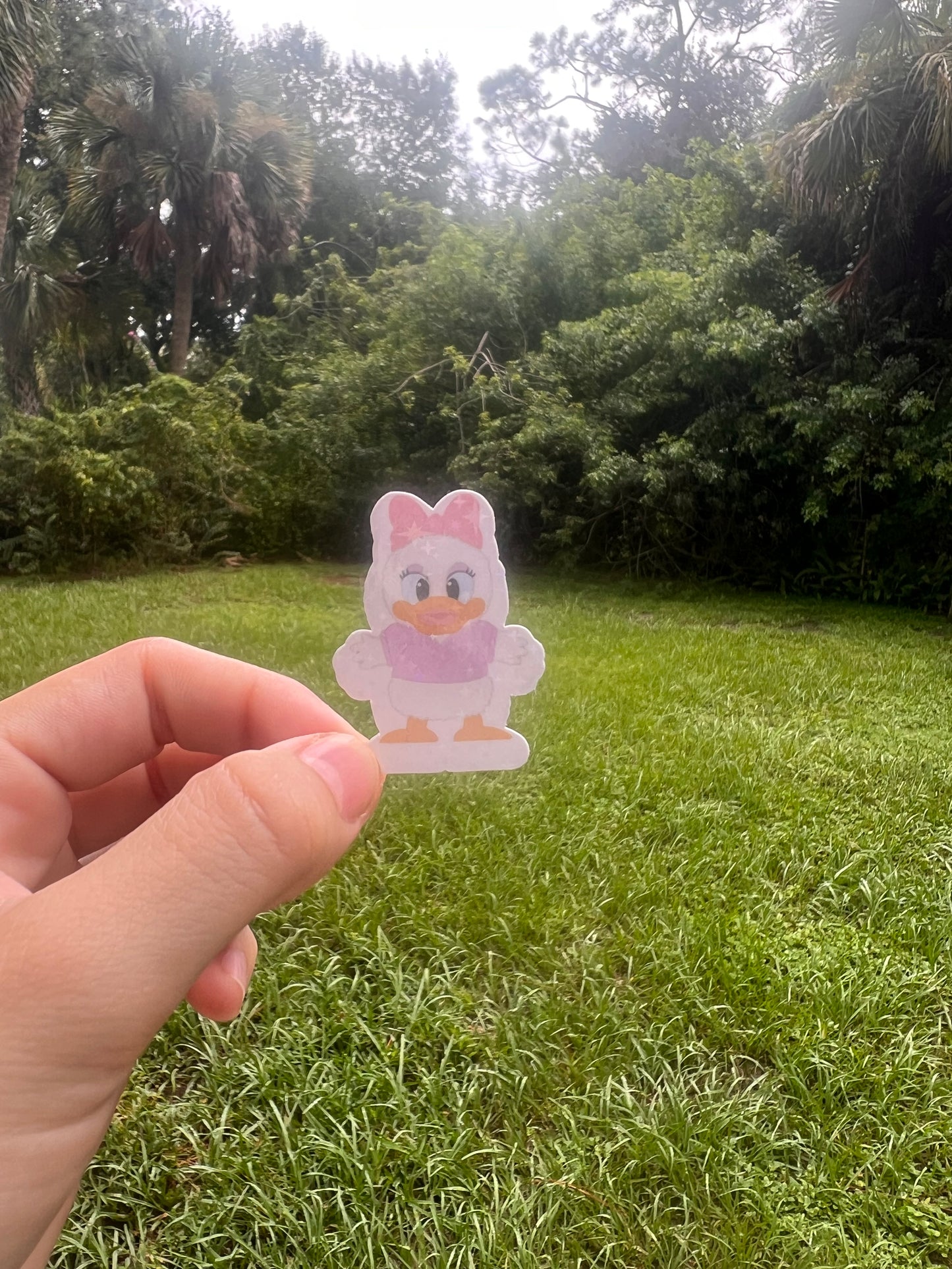 Daisy Plush Holographic Sticker