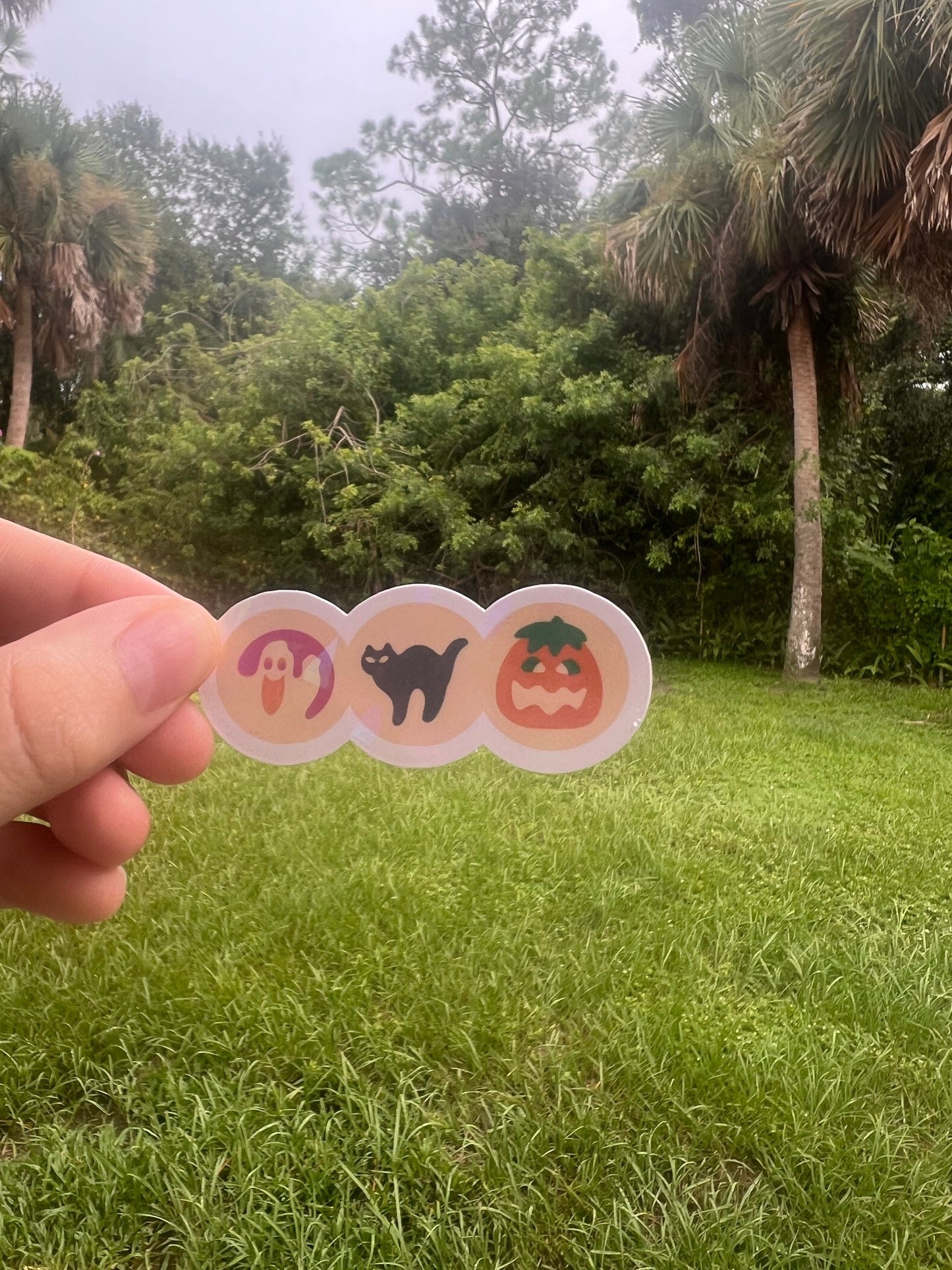 Nostalgic Halloween Cookie Holographic Sticker – Pillsbury-Inspired Pumpkin Sugar Cookie