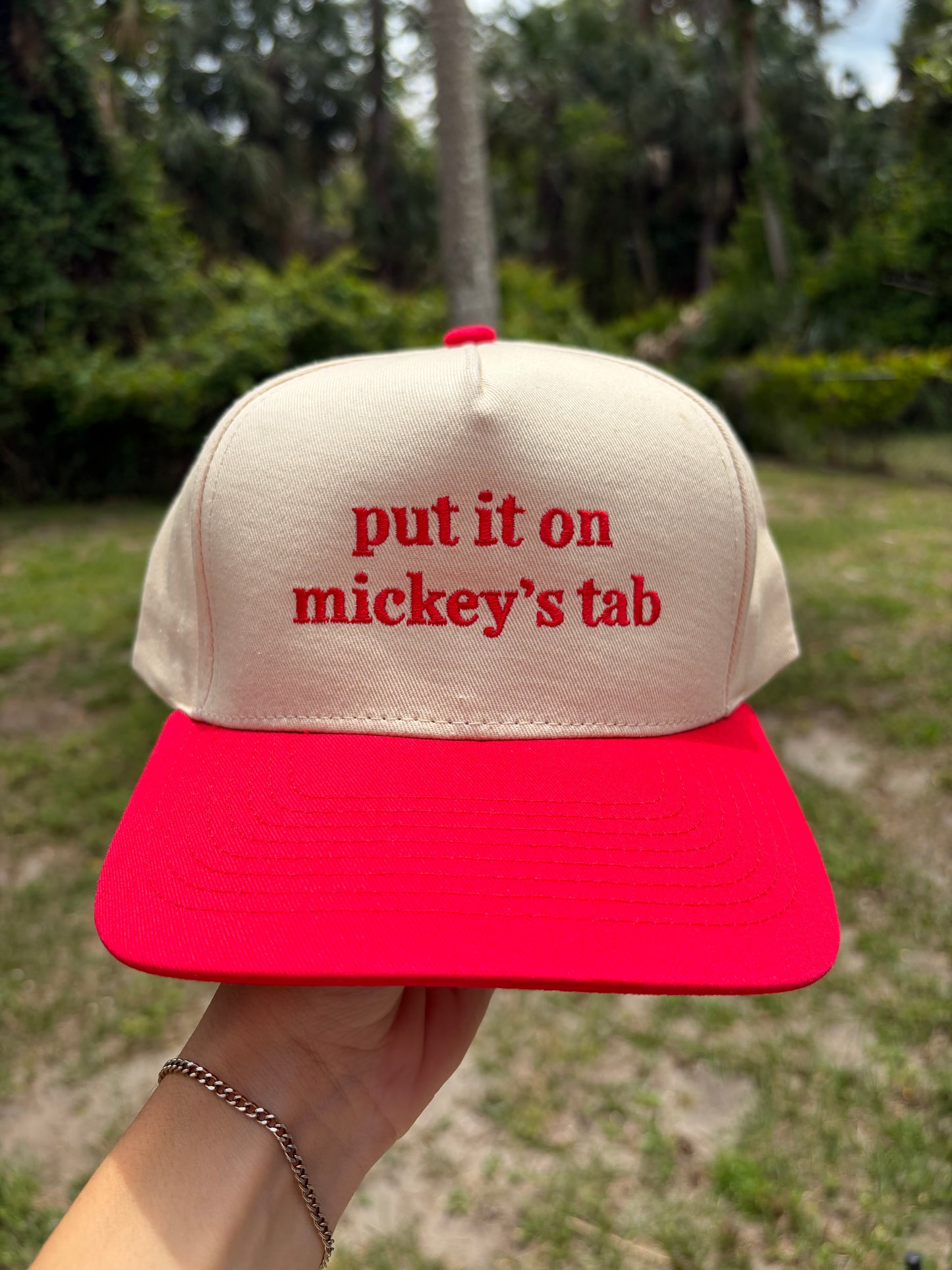 Put It On Mickey’s Tab Hat – Embroidered Park-Inspired Baseball Cap