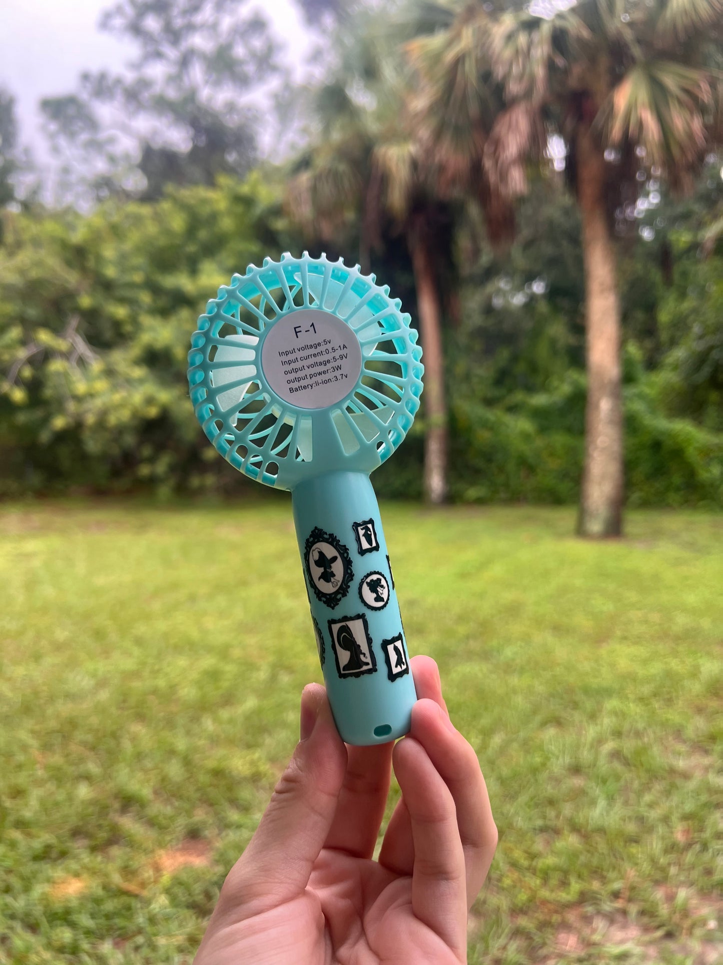 Gallery of Villains 3 Speed Portable Hand Fan with Tabletop Stand