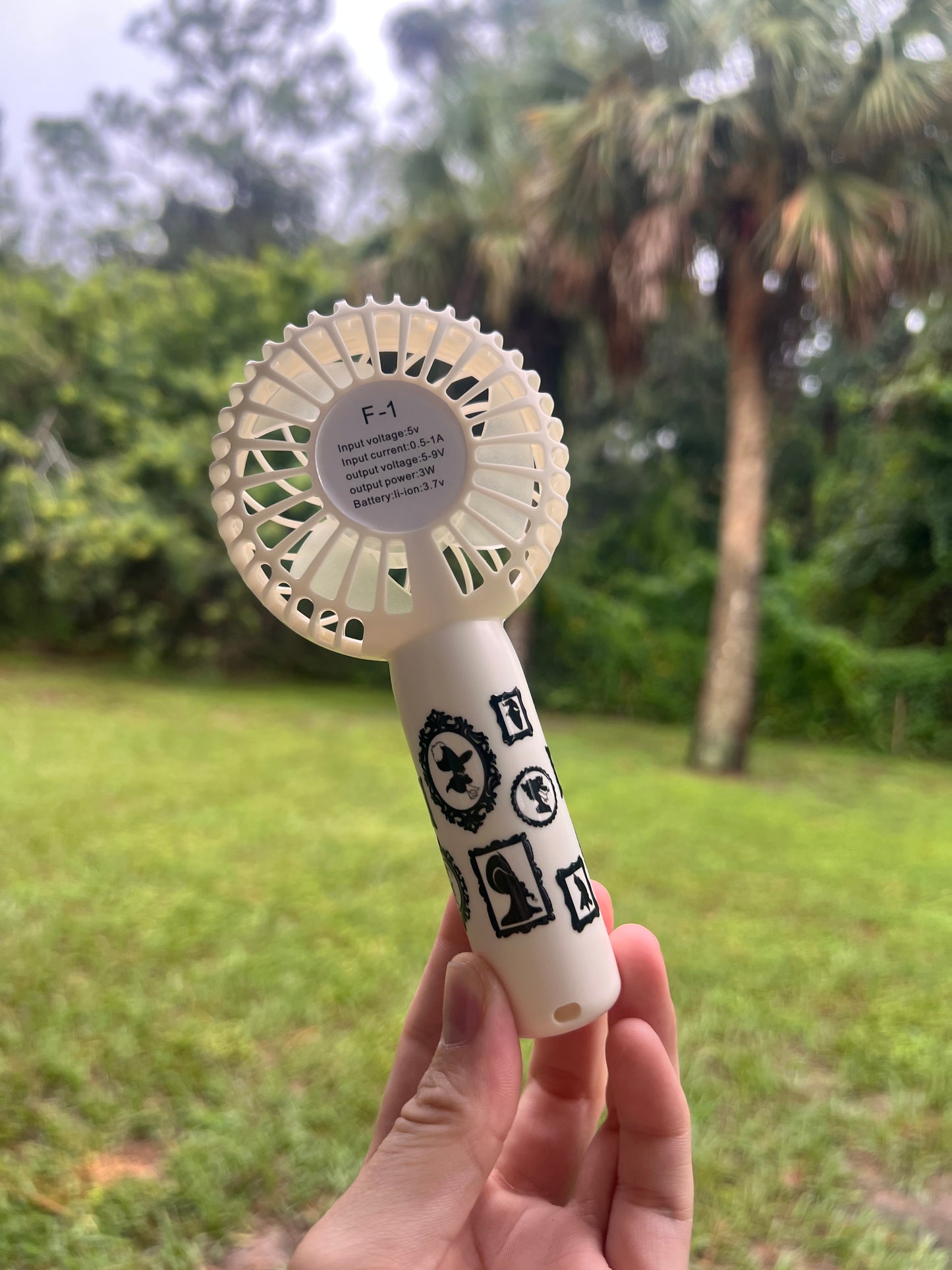 Gallery of Villains 3 Speed Portable Hand Fan with Tabletop Stand