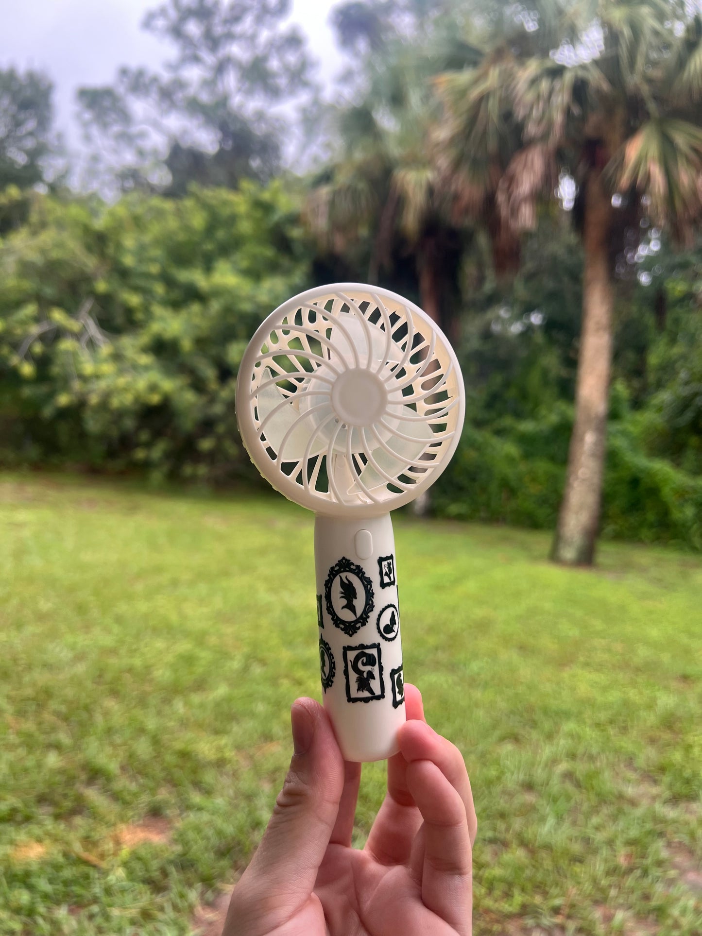 Gallery of Villains 3 Speed Portable Hand Fan with Tabletop Stand