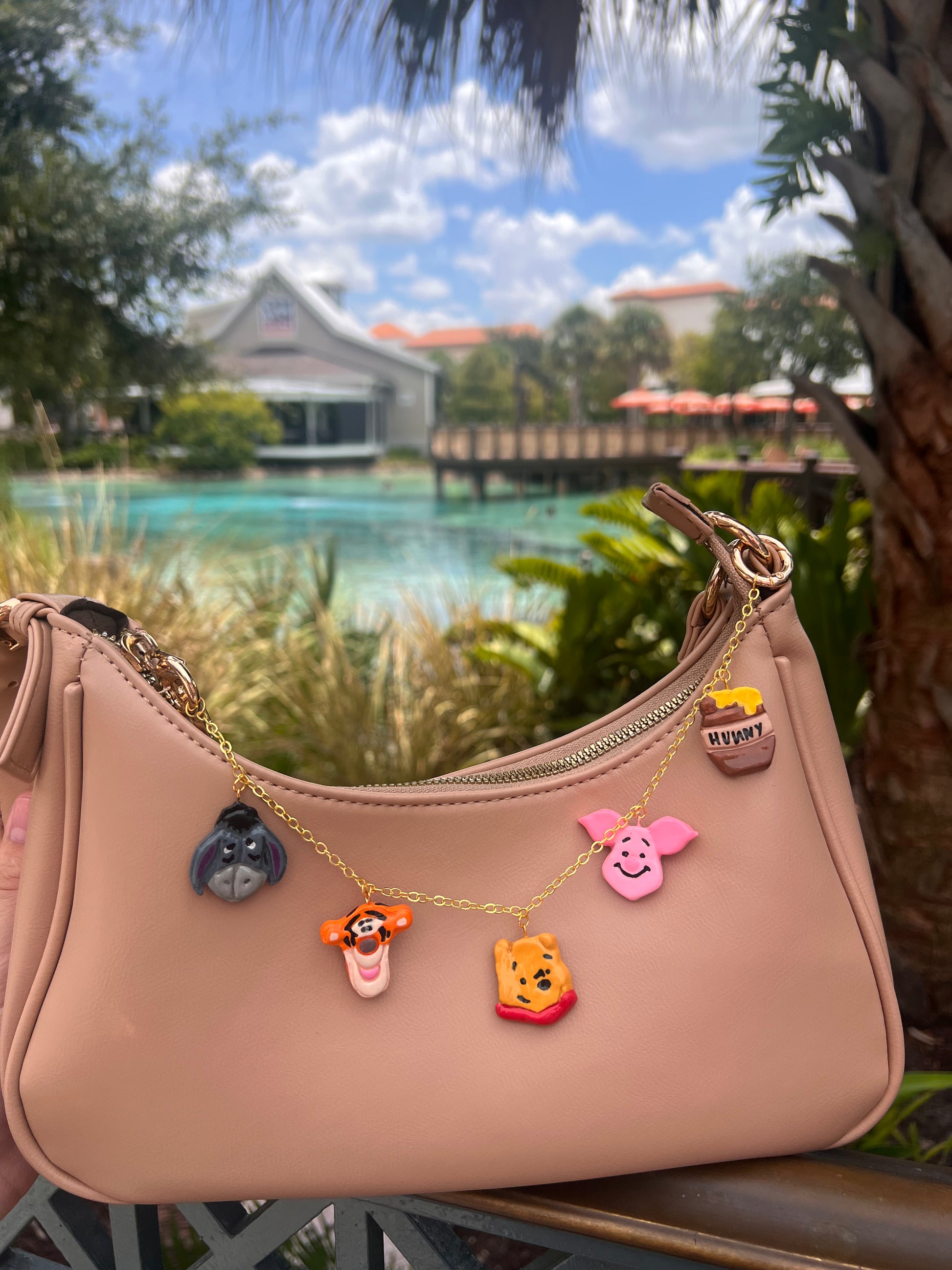 Hundred acre wood 100 acre wood Winnie the Pooh INSPIRED art ceramic clay resin purse charms