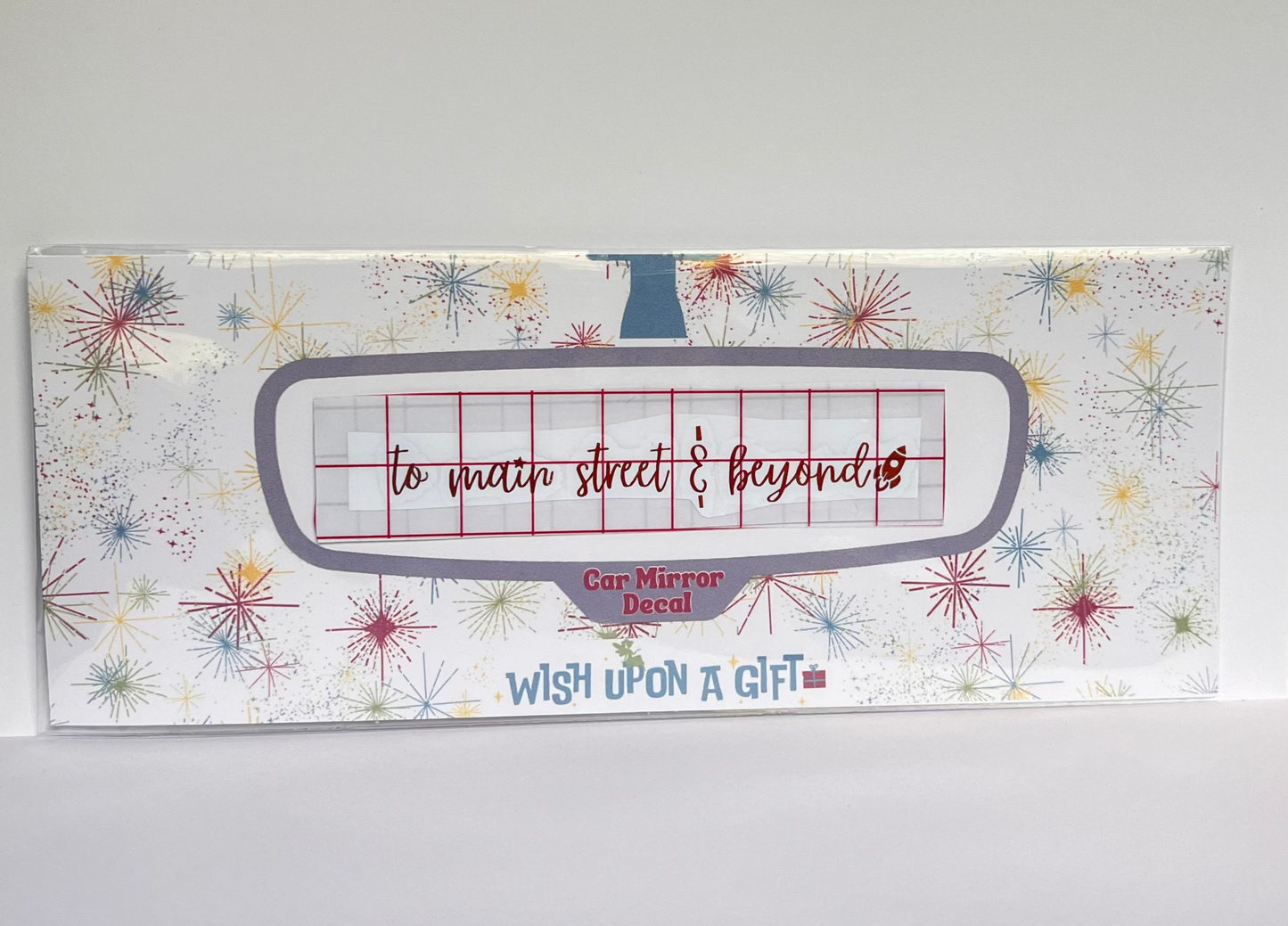 To Main Street & Beyond Car Mirror Decal - Rear View Mirror Decal