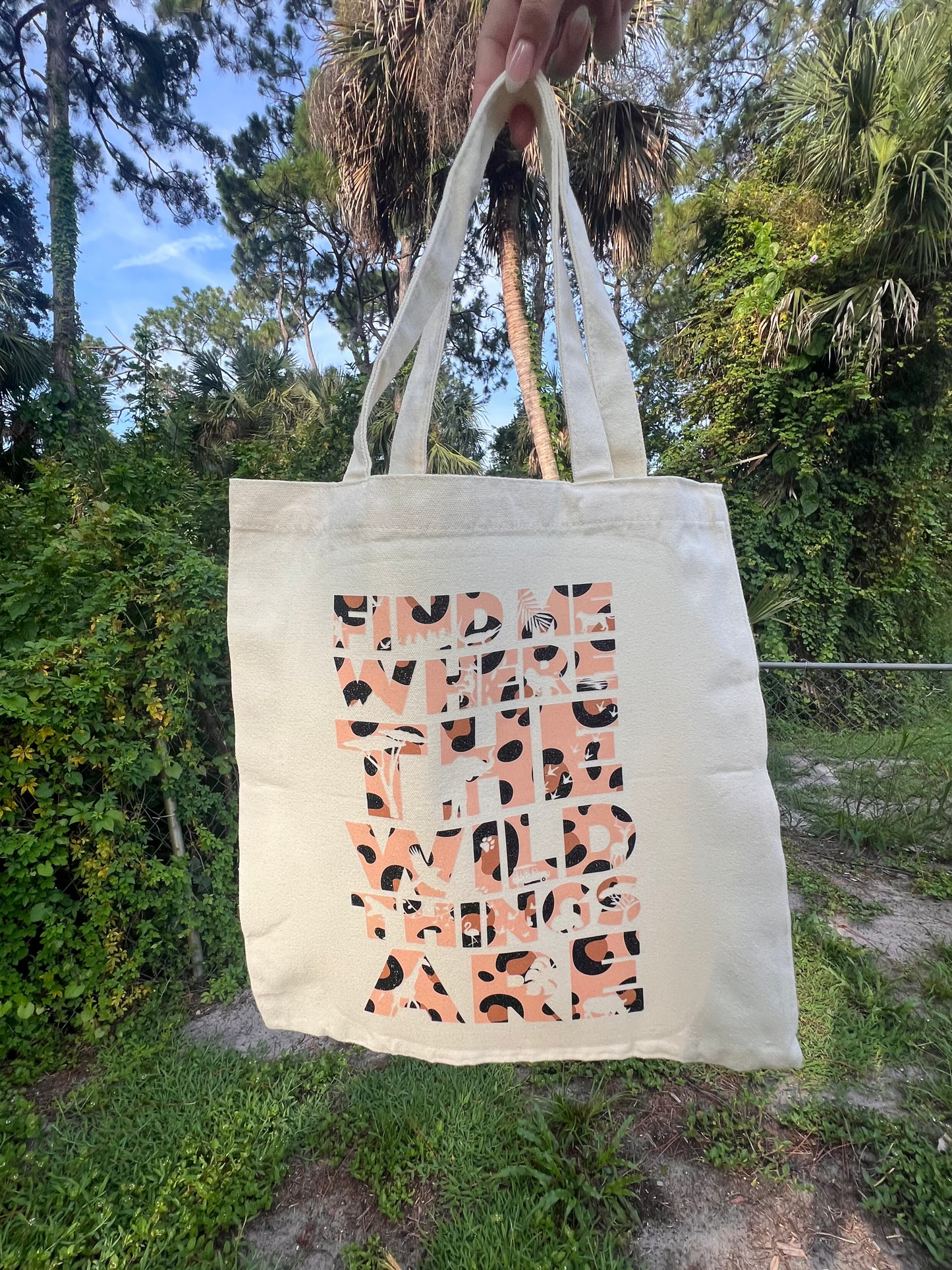 Find Me Where The Wild Things Are Cheetah Tote