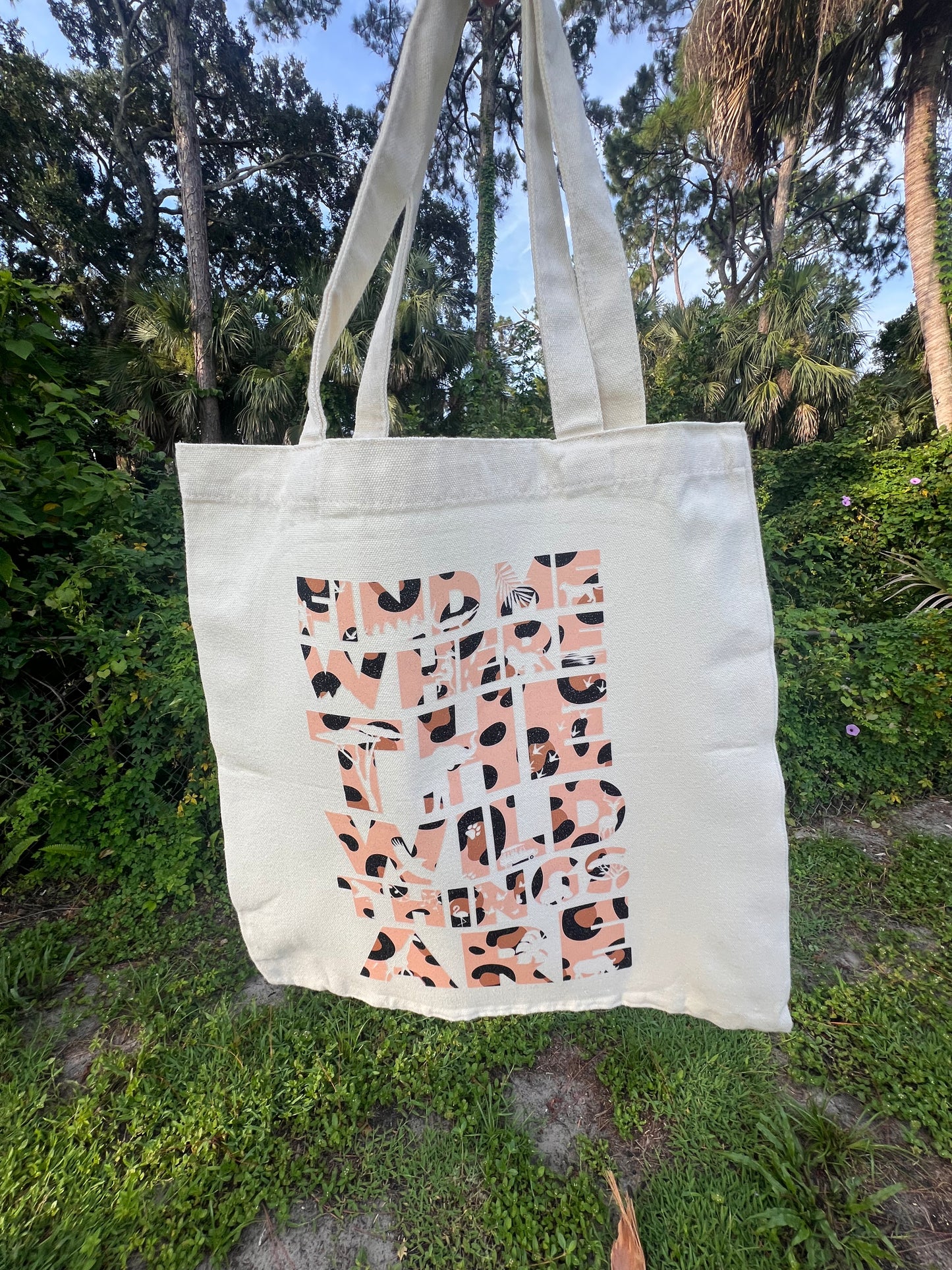 Find Me Where The Wild Things Are Cheetah Tote