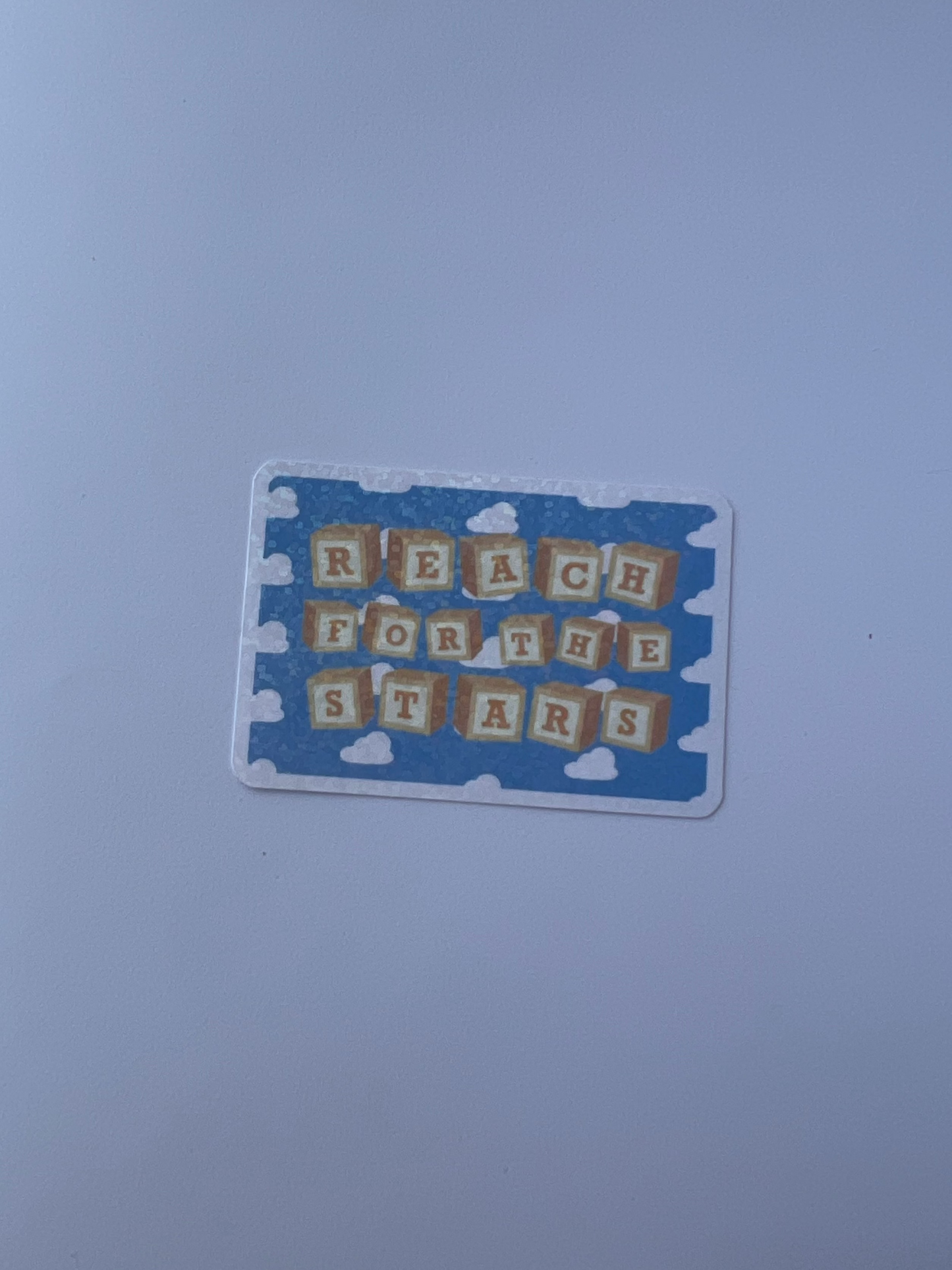 Reach for the Stars Block Letter Toy Sticker