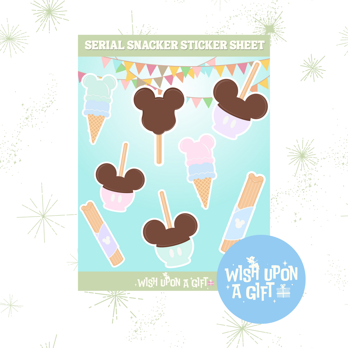 Serial Snacker Sticker Sheet