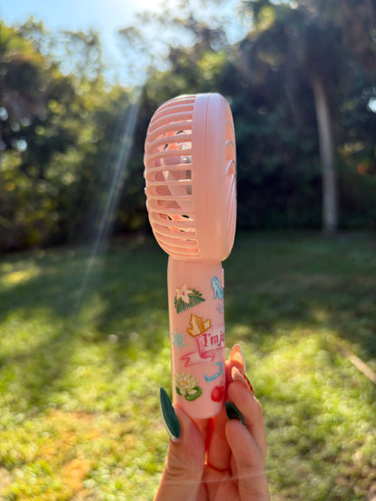 Princess Collection Three Speed Portable Hand Fan with Tabletop Stand
