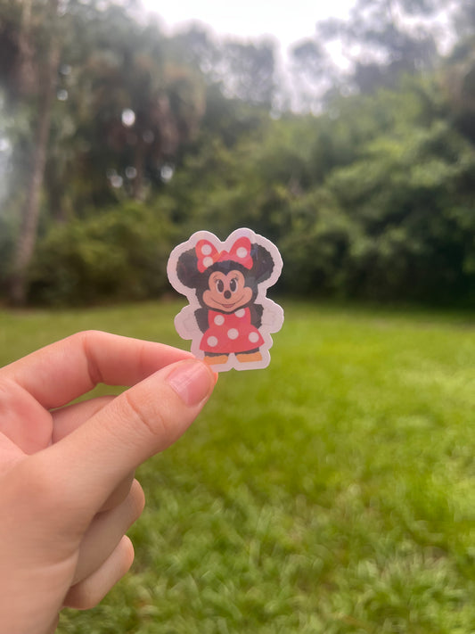 Minnie Plush Holographic Sticker