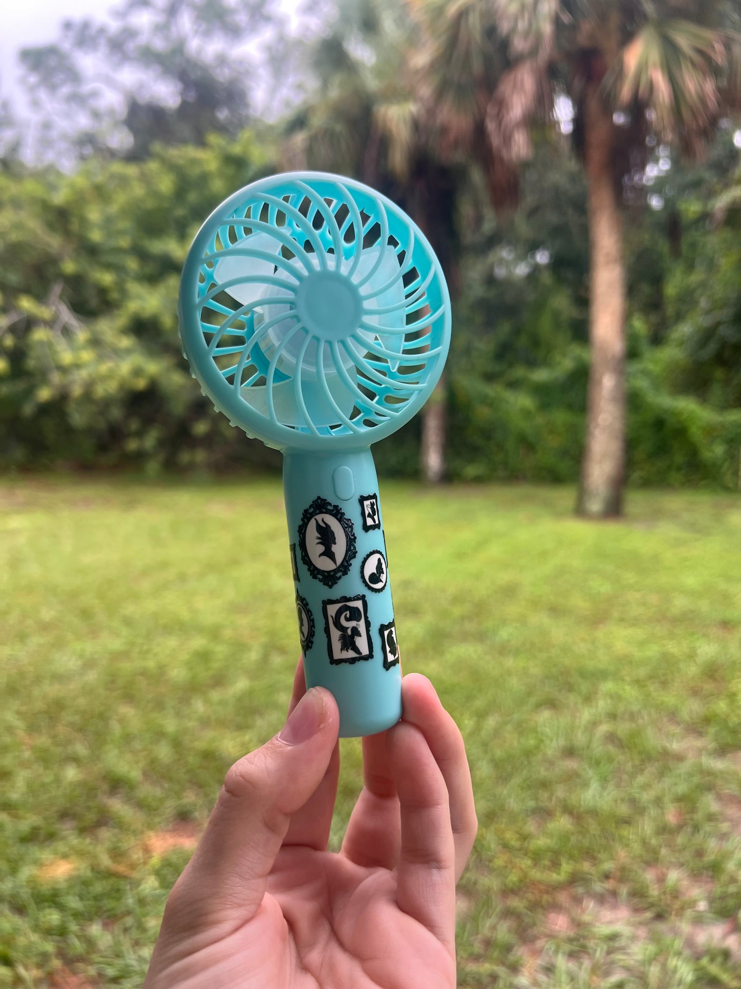 Gallery of Villains 3 Speed Portable Hand Fan with Tabletop Stand