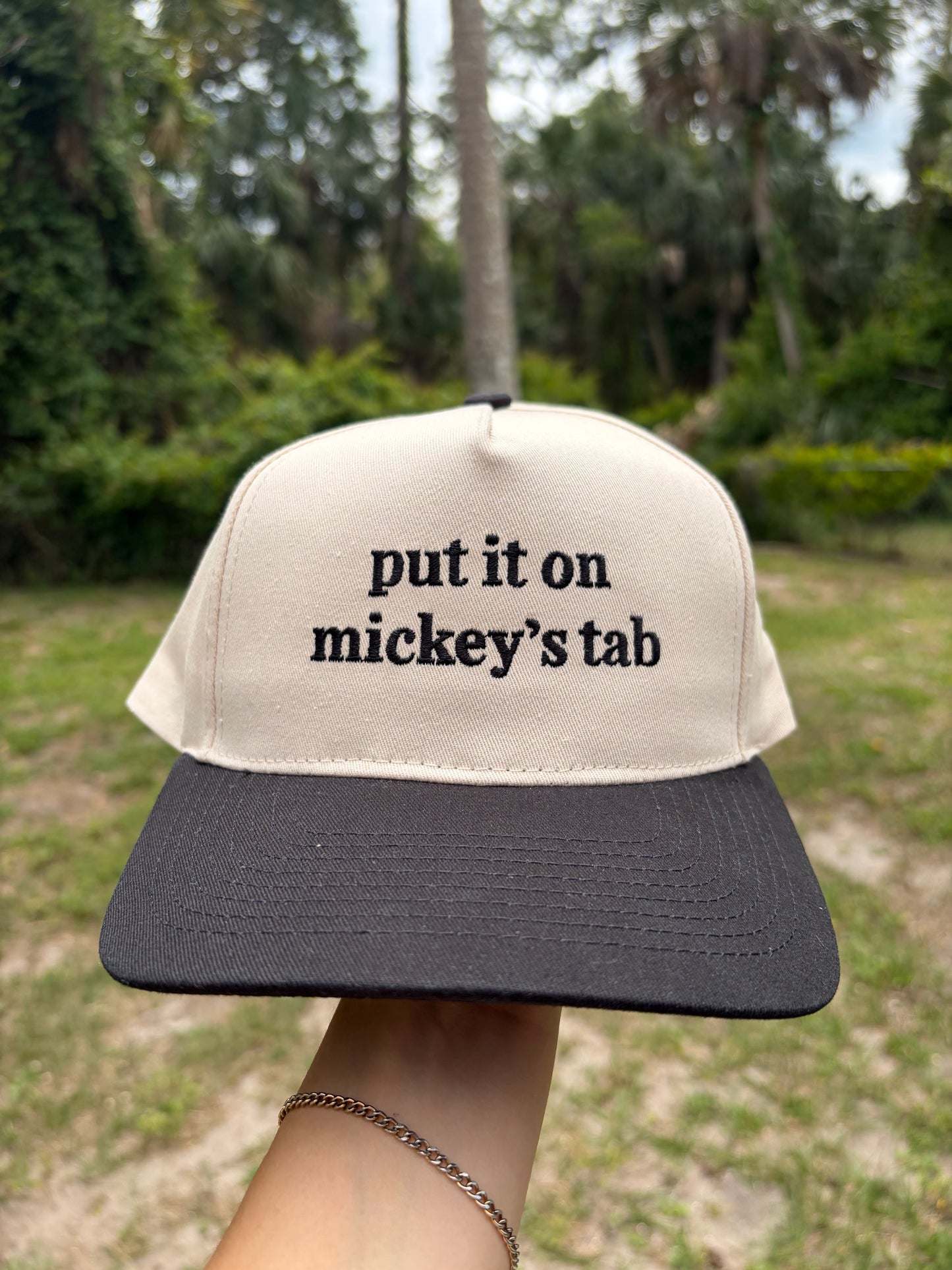 Put It On Mickey’s Tab Hat – Embroidered Park-Inspired Baseball Cap