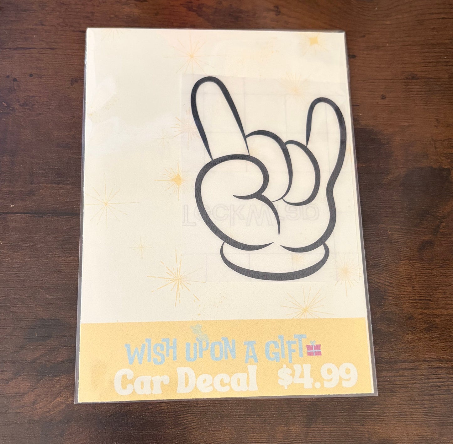 Mouse Hand Rock On Decal