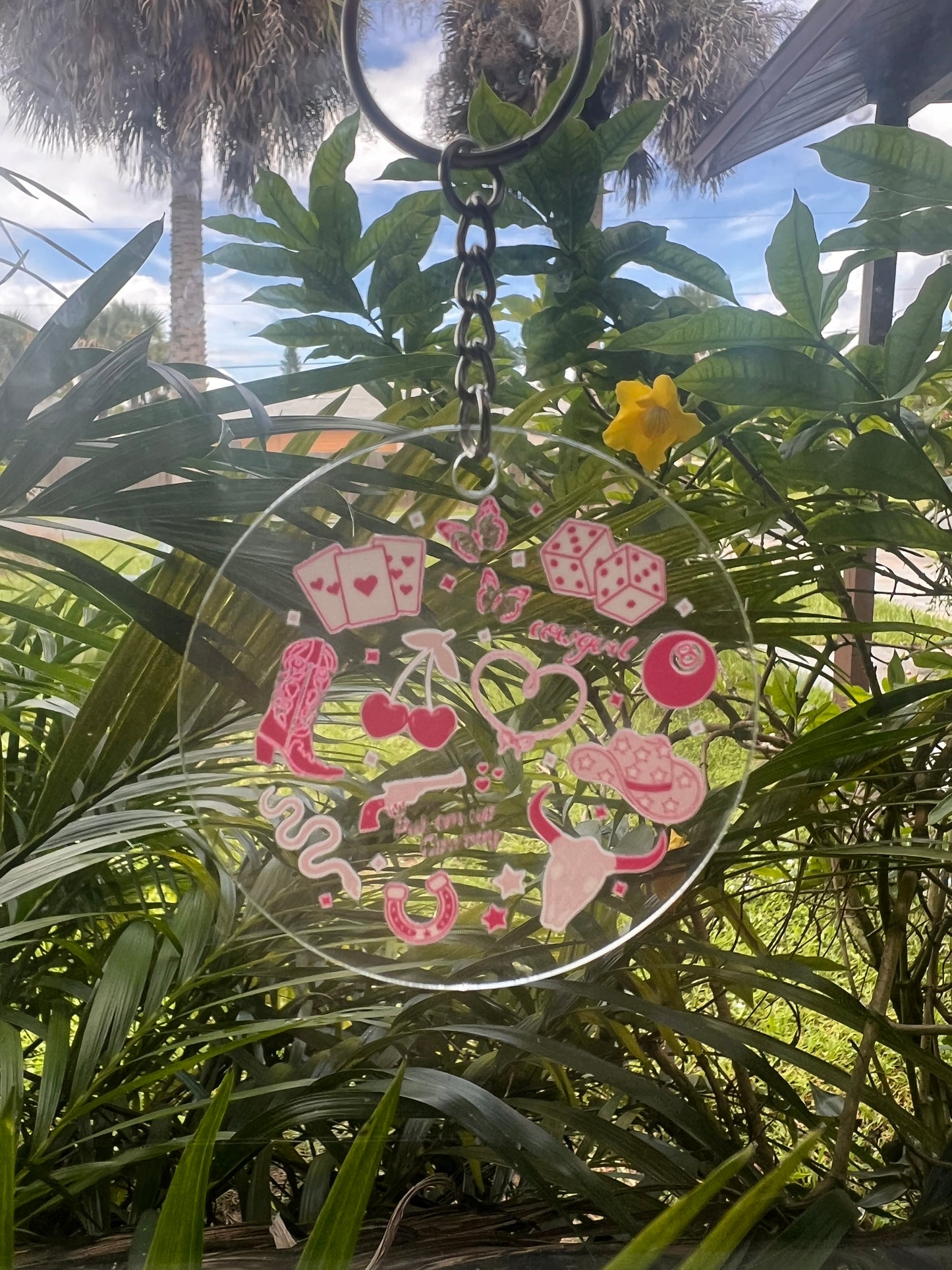 Coastal Cowgirl Acrylic Bag Charm