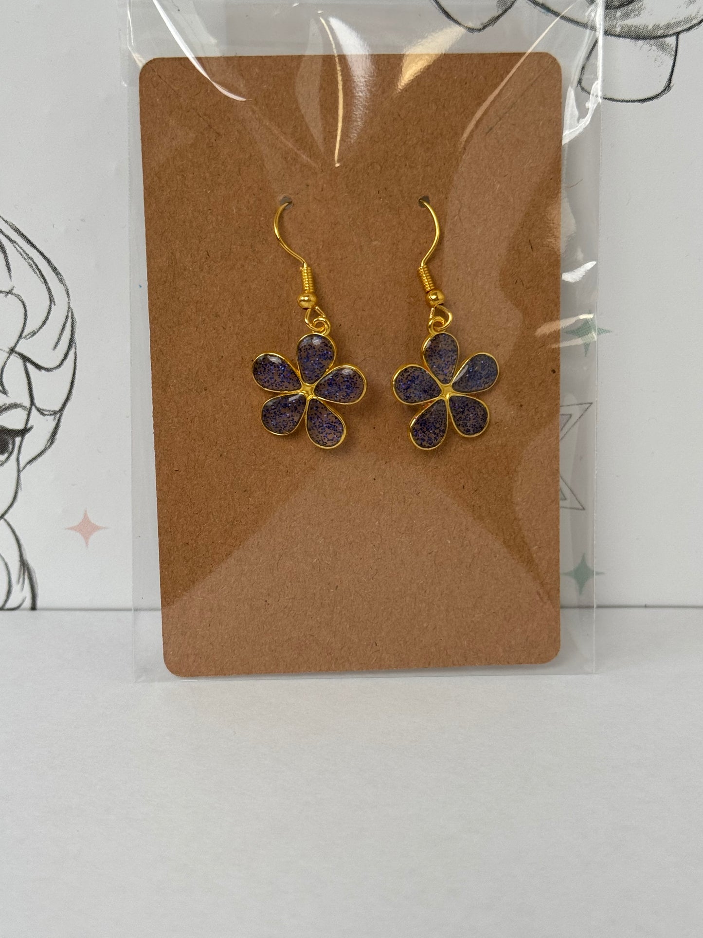 Daisy Dreams Glitter Drop Earrings