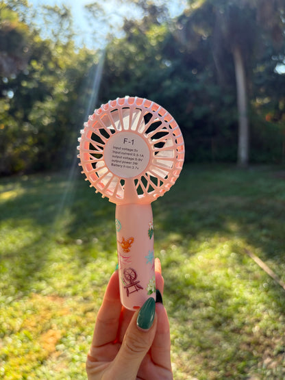 Princess Collection Three Speed Portable Hand Fan with Tabletop Stand
