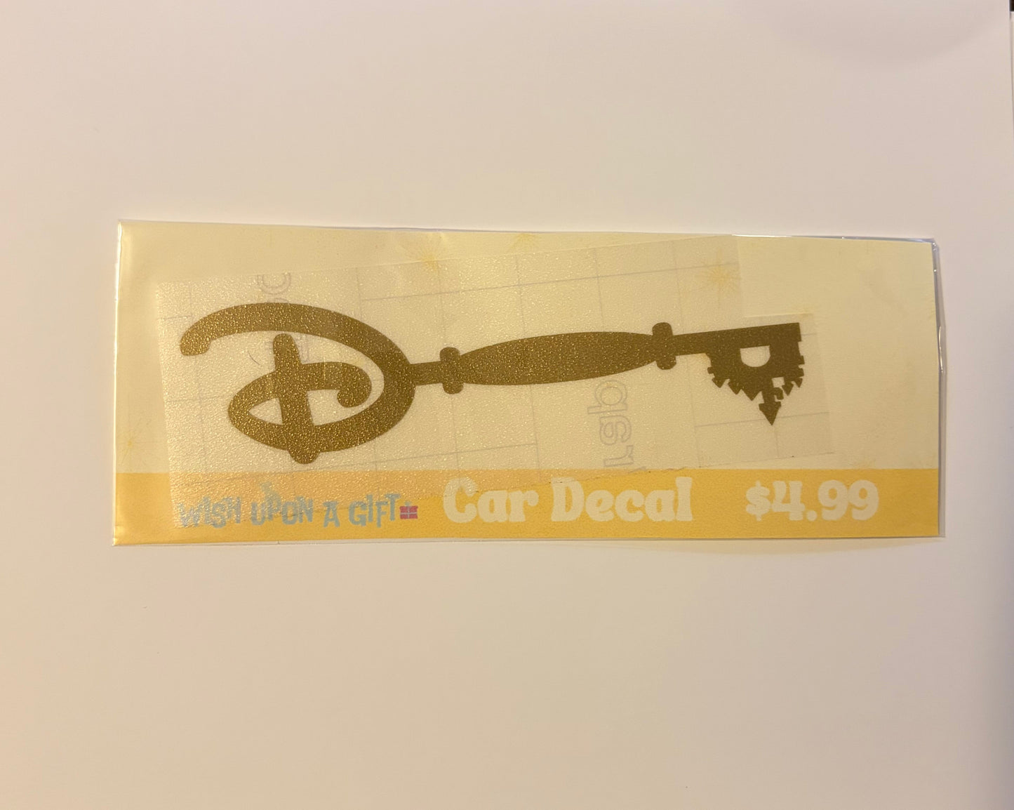 Disney Key Car Decal