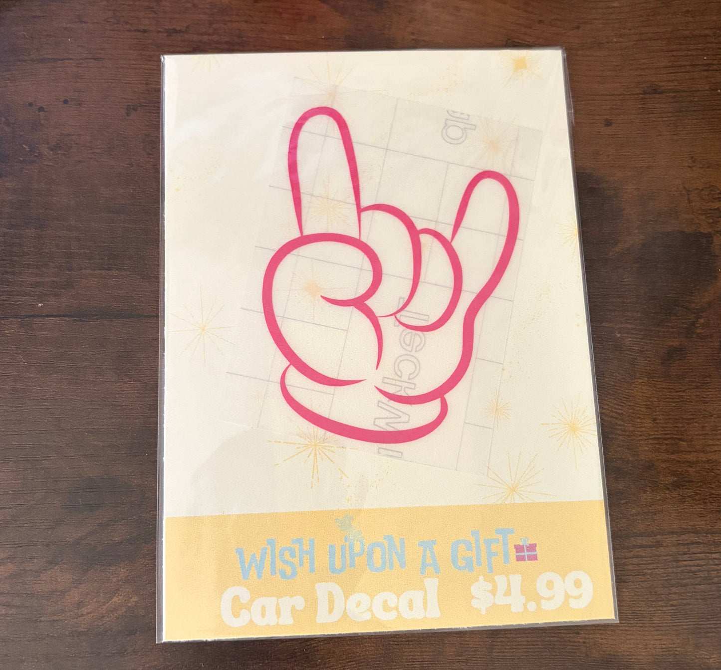 Mouse Hand Rock On Decal