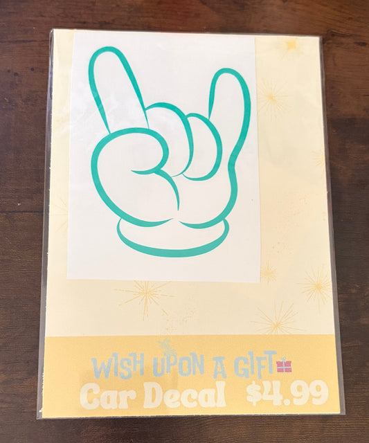 Mouse Hand Rock On Decal