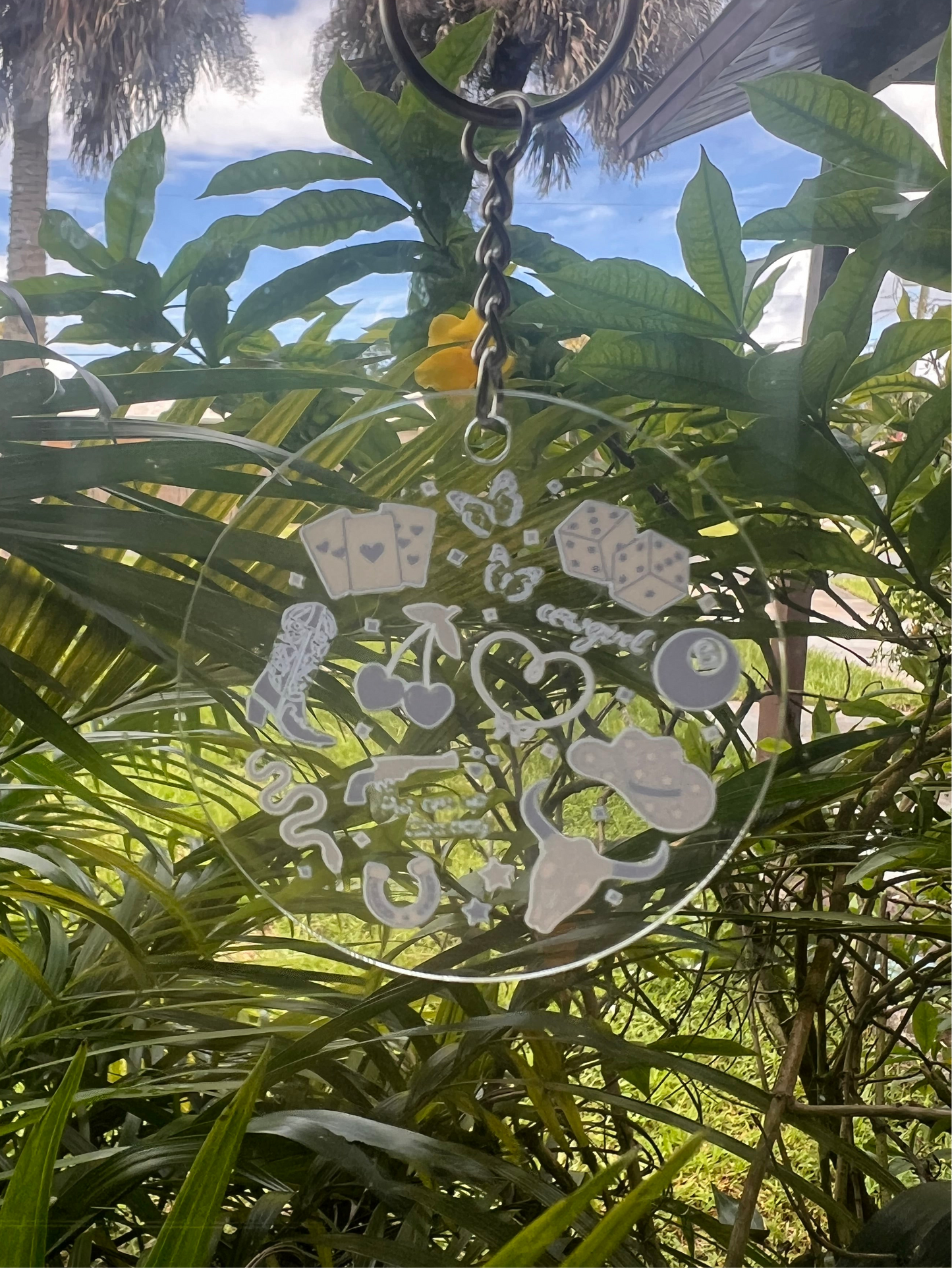 Coastal Cowgirl Acrylic Bag Charm