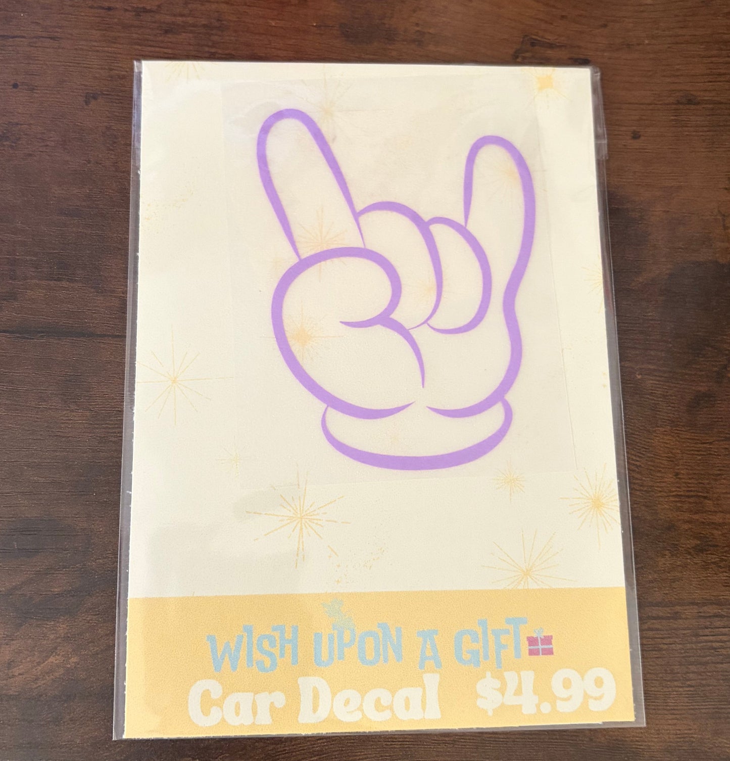 Mouse Hand Rock On Decal