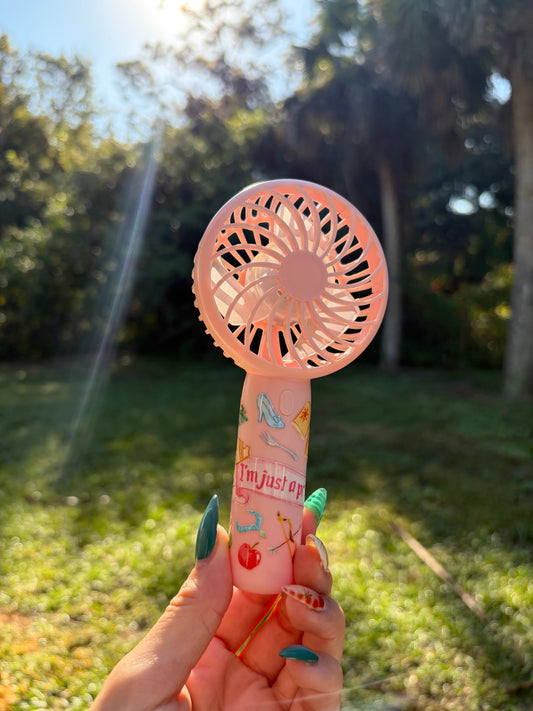 Princess Collection Three Speed Portable Hand Fan with Tabletop Stand