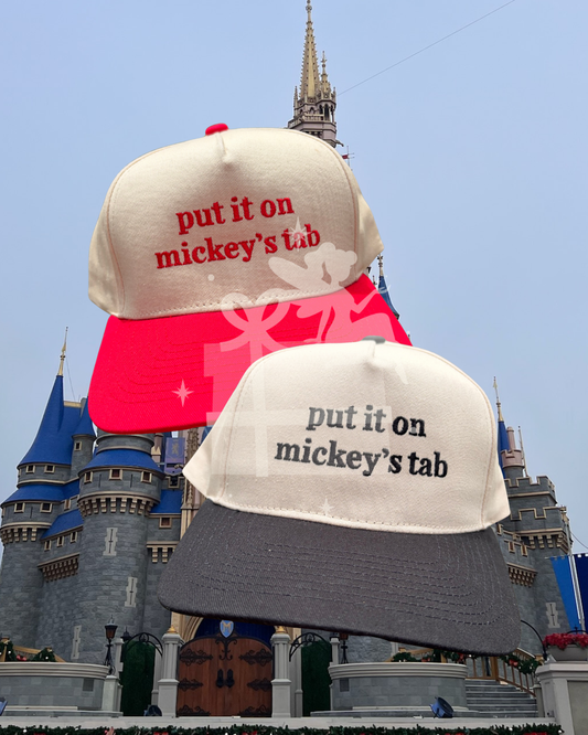 Put It On Mickey’s Tab Hat – Embroidered Park-Inspired Baseball Cap