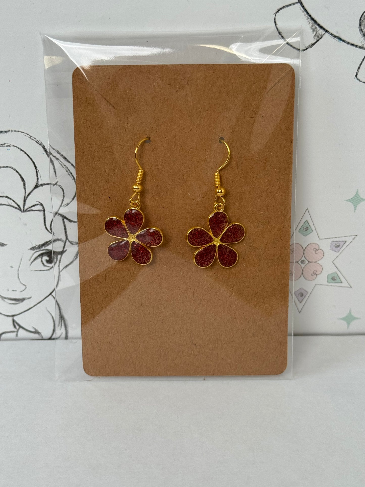 Daisy Dreams Glitter Drop Earrings