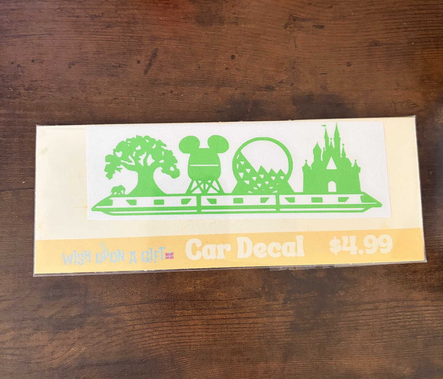 WDW Skyline with Monorail Car Decal