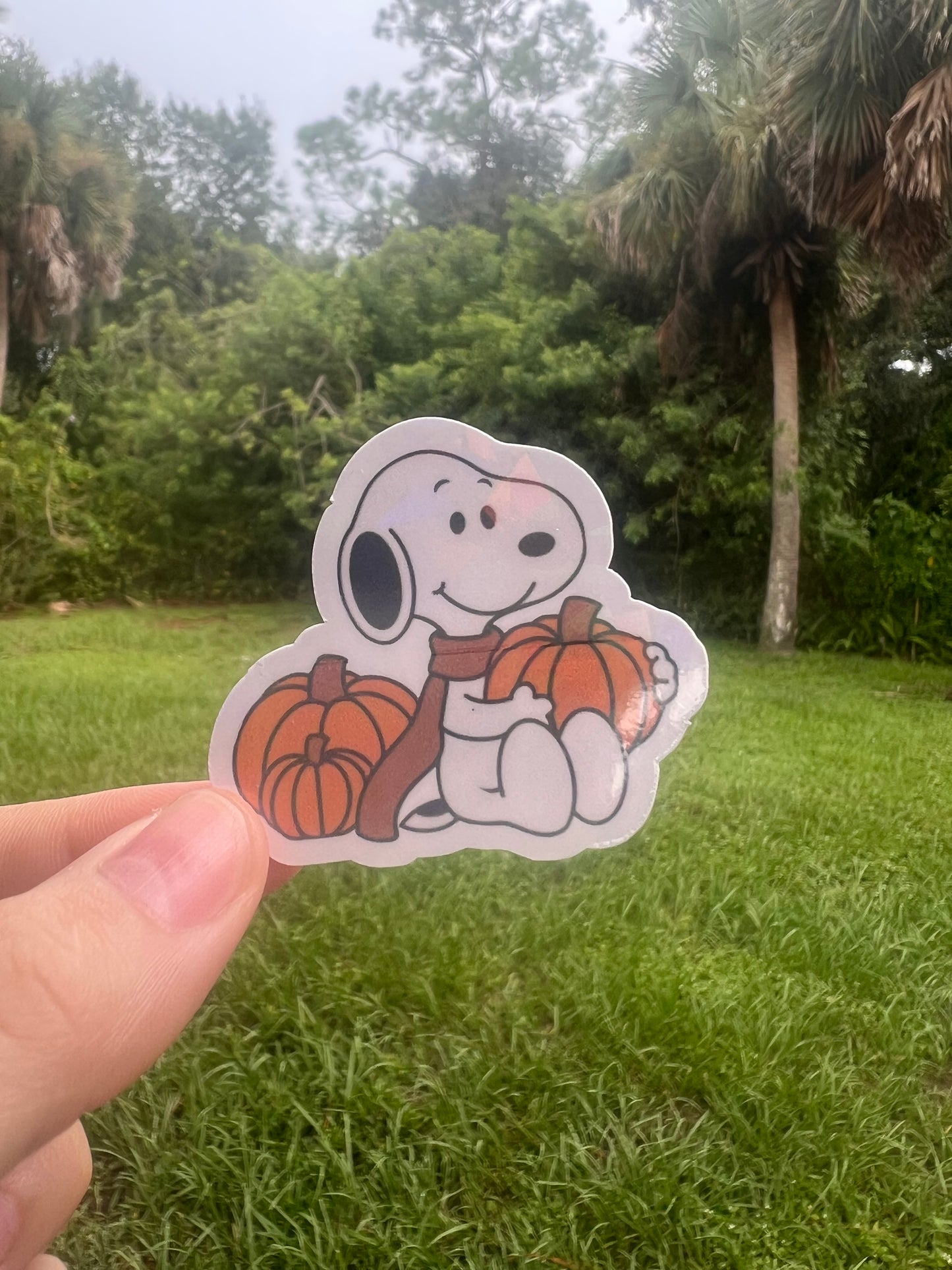 Spooky Snoopy Holographic Sticker
