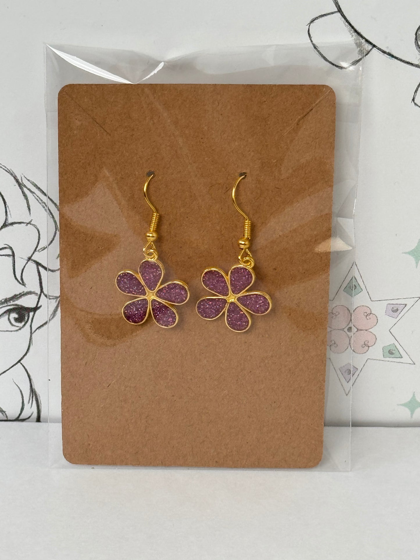 Daisy Dreams Glitter Drop Earrings