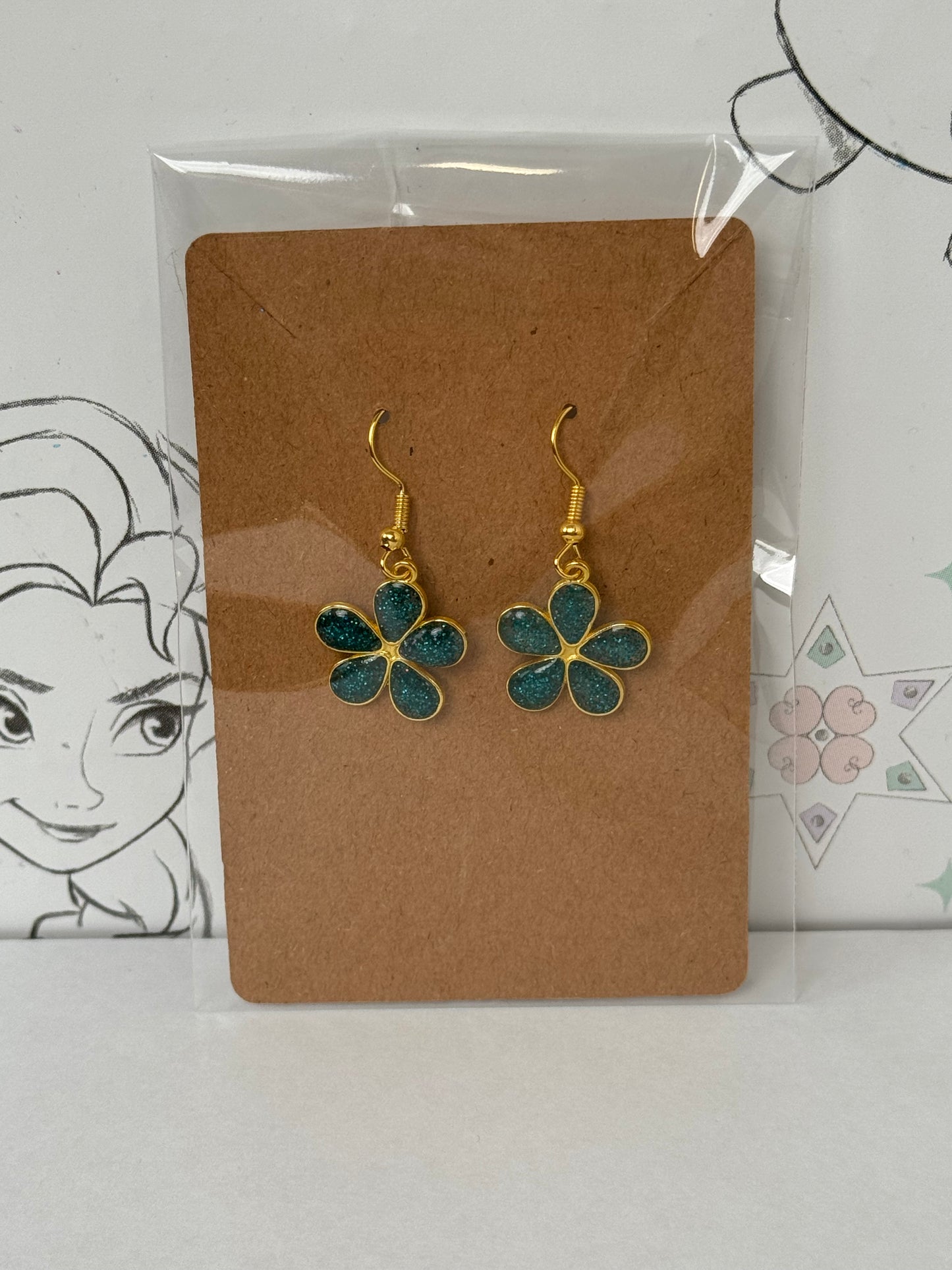 Daisy Dreams Glitter Drop Earrings