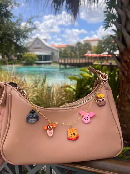 Hundred acre wood 100 acre wood Winnie the Pooh INSPIRED art ceramic clay resin purse charms