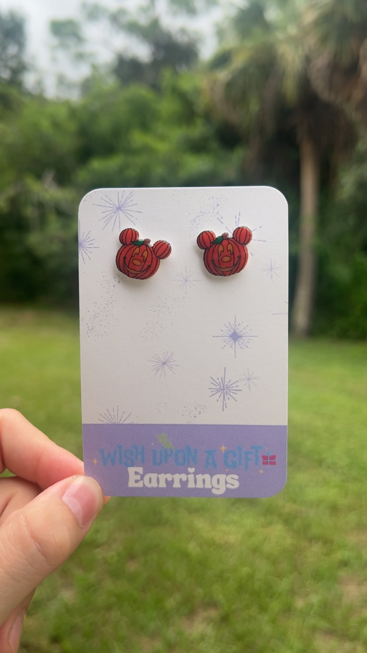Mickey Pumpkin Stud Earrings