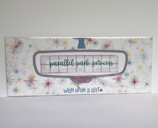 Parallel Park Princess Car Mirror Decal - Rear View Mirror Decal