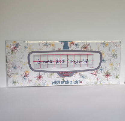 To Main Street & Beyond Car Mirror Decal - Rear View Mirror Decal