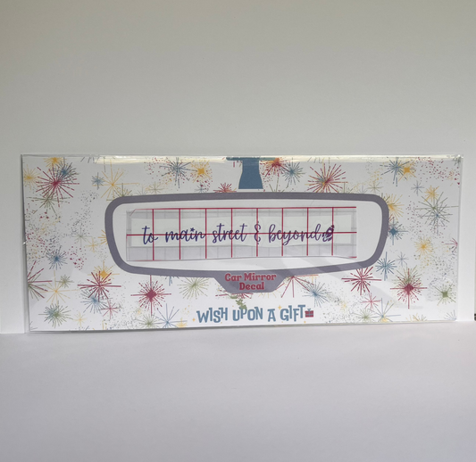 To Main Street & Beyond Car Mirror Decal - Rear View Mirror Decal