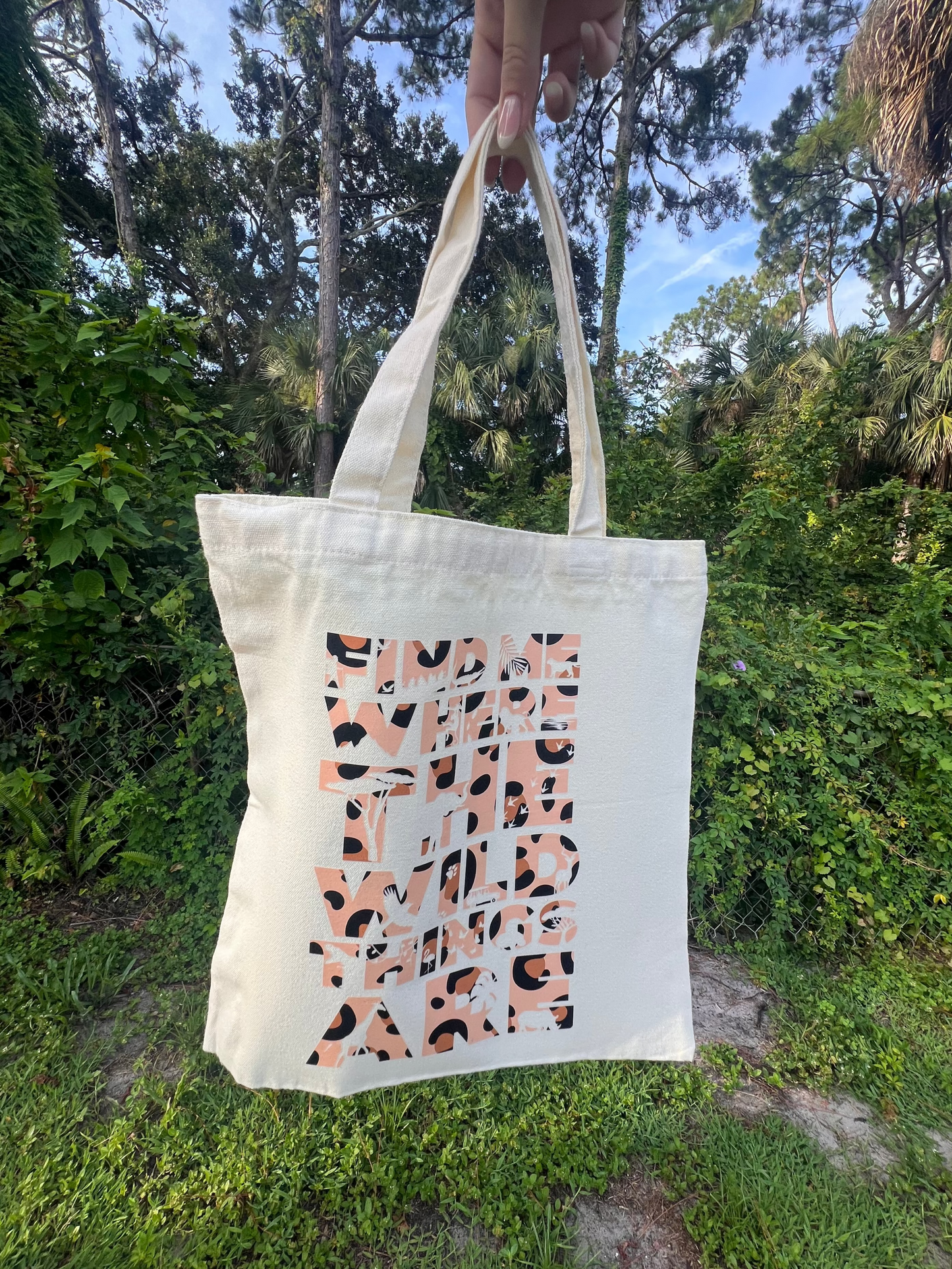 Find Me Where The Wild Things Are Cheetah Tote