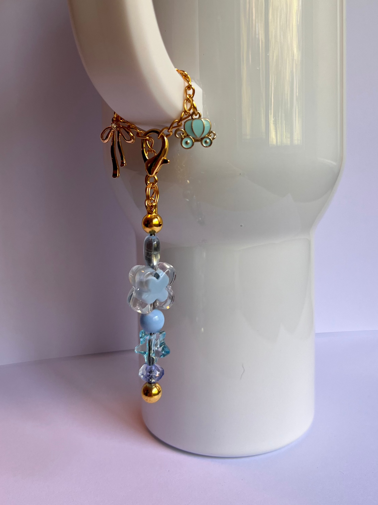 Glass Slipper Tumbler Charm