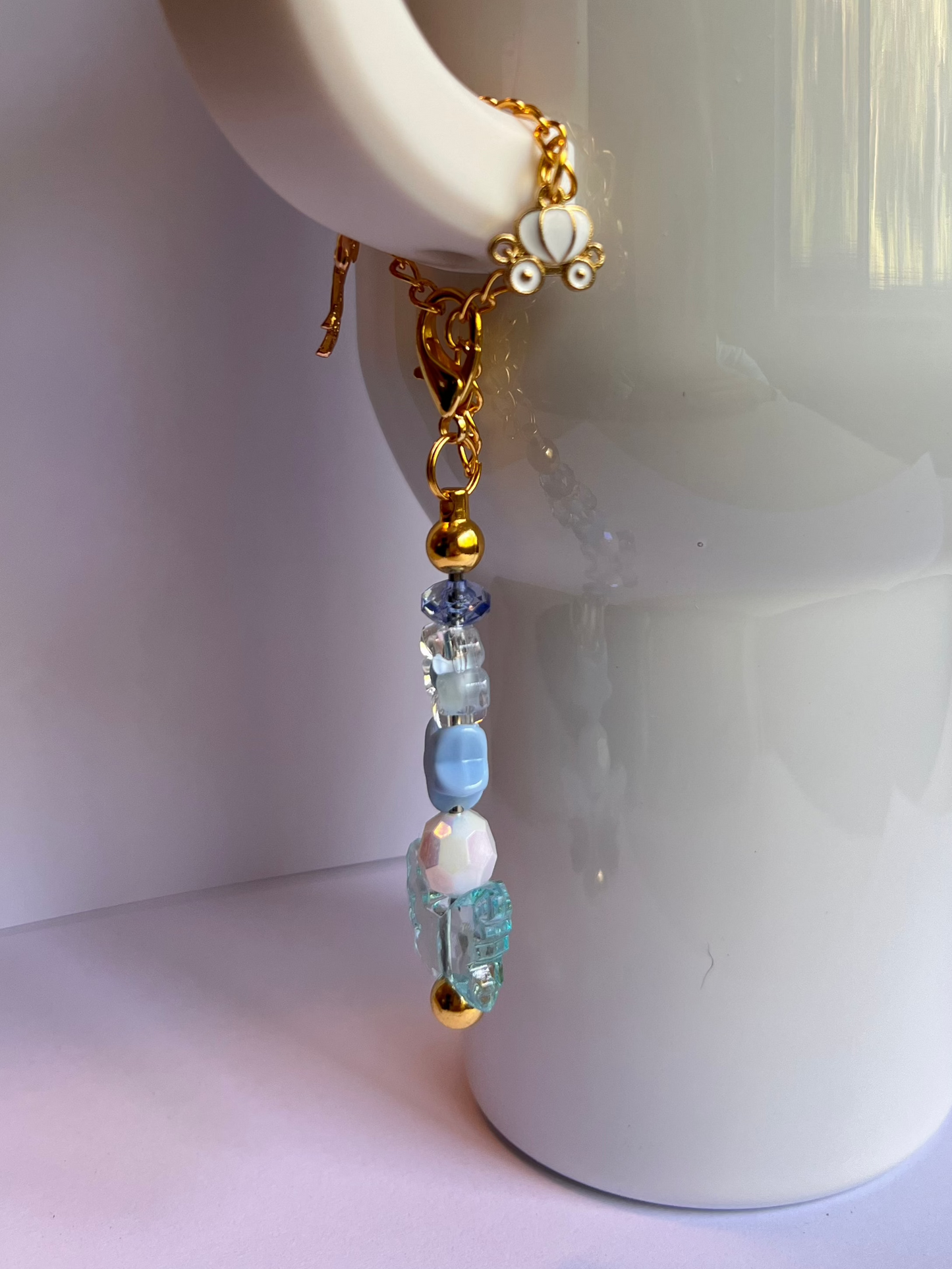 Glass Slipper Tumbler Charm