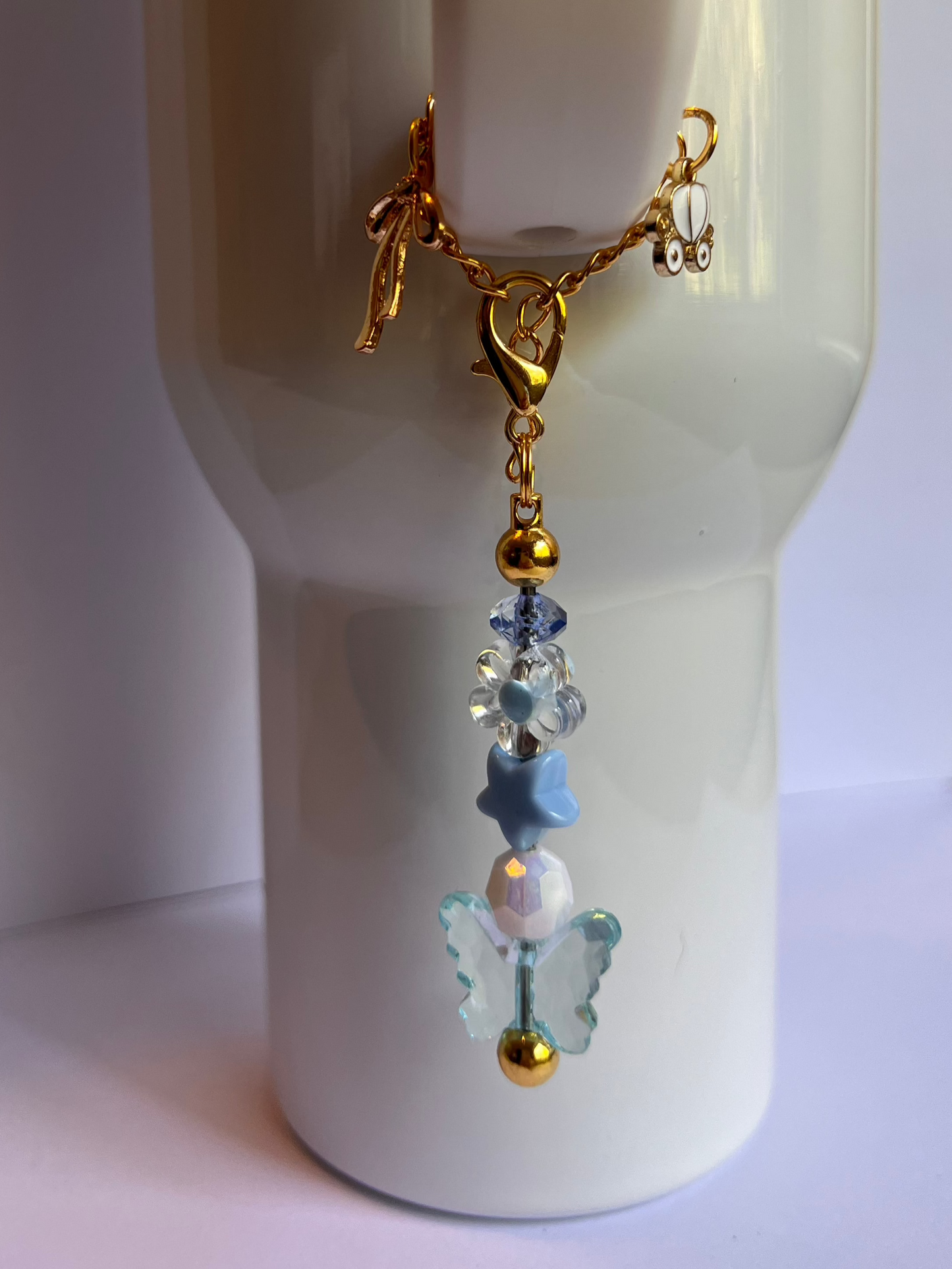 Glass Slipper Tumbler Charm