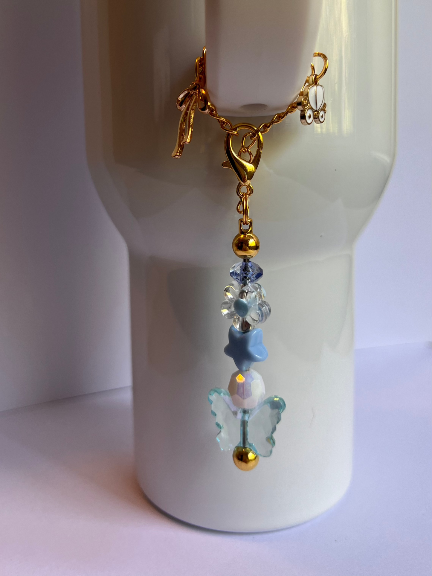 Glass Slipper Tumbler Charm
